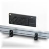 Vue éclatée des supports K400 Plus avec vis à tête fraisée et écrous en T pour profilé aluminium